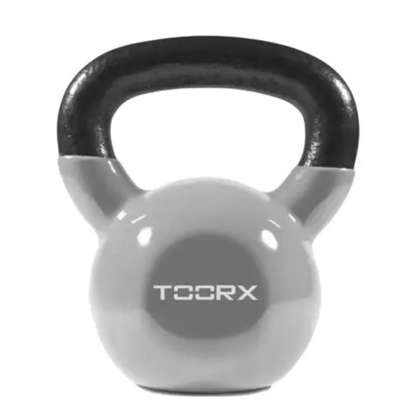 Kettlebell vinyle - gris clair - 18kg