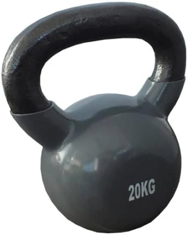 Kettlebell vinyle - gris - 20kg