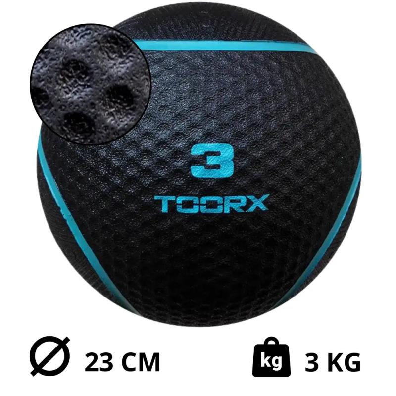 Toorx medicine ball – bleu– 3kg